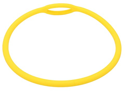 YUKOFE Halsband med andningsregulator i silikon, mjuk, bekväm dyktillbehör, säker andningsregulator vid hakpositionen för dykarentusiaster, gul (62 cm)