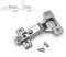 2 x Standard Kitchen Cabinet Door Hinge 35 mm + Screws