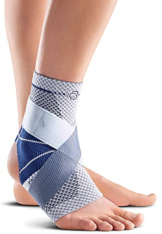 Bauerfeind - MalleoTrain S offene Ferse - Knöchelbandage - Fersenausschnitt für maximale Knöchelstabilität - linker Fuß - Größe 3 - Farbe Titan