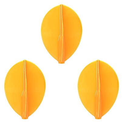 NineDartOut.us Cosmo Darts Fit Flight (Air) 3 Pack Pear Dart Flight (Orange)