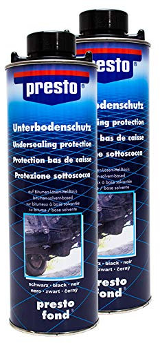 Presto 2X 603239 UNTERBODENSCHUTZ Bitumen VERSIEGELUNG SCHWARZ 1 l
