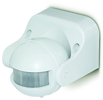 Luceco LGIP44WTW-01 Détecteur infrarouge jour et nuit en applique inclinable Ip20, 1200 W, 240 V, Blanc, 86 (L) x 77mm (H)