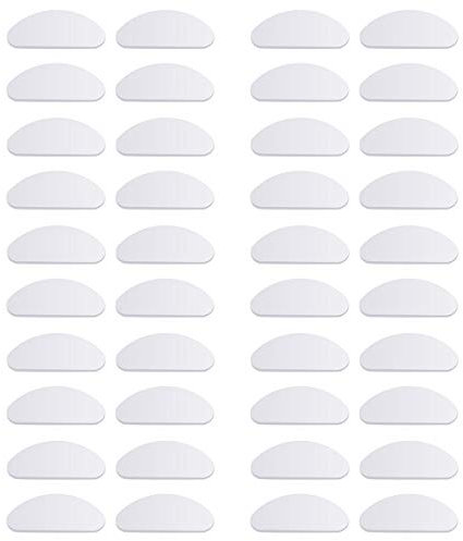 NATUCE 20 Paar Silikon Nasenpads Brille Selbstklebend, Nasenpads für Brillen Nasenpads Anti Rutsch, Nasenpads für Brillen zum Kleben (Transparent, 1mm)
