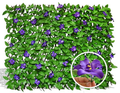 Expandable Fence Privacy Screen for Balcony Patio Outdoor,Decorative Faux Ivy Fencing Panel,Artificial Hedges (Single Sided Leaves)…3