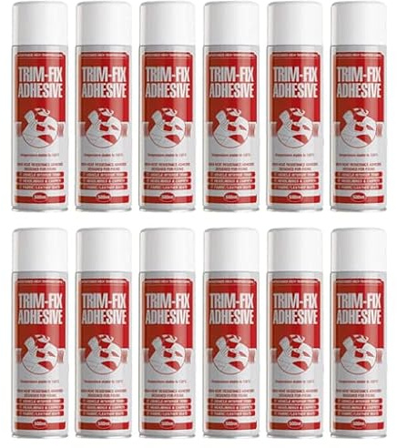 Trident Distributions Trim-Fix självhäftande limspray med hög temperatur för foder matta och klädsel (12)