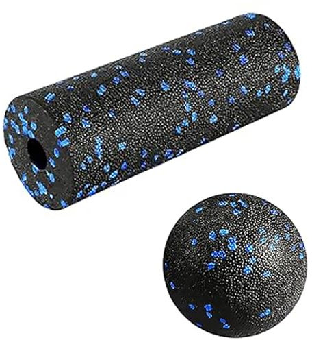 Mini Faszienrolle Klein und Massageball, Massage Faszienbälle für Selbstmassage - Ideal für Fuß, Nacken, Schulter, Arm, Wade, Rücken, Wirbelsäule, Bein Faszientraining Muskelmassage (Blau)