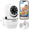 DIDseth Überwachungskamera Innen, 2K 3MP WLAN Kamera Indoor Plug und Play, WiFi Kamera, 360 Grad PTZ IP Kamera mit Bewegungsmelder, Farb-Nachtsicht, Automatische Verfolgung, Zwei Wege Audio