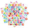 Demarsen 14 Blatt Buchstaben Aufkleber, Bunte Klebebuchstaben Aufkleber für Kinder, Vinyl Selbstklebende Buchstabenaufkleber, Zahlenaufkleber für Poster Briefkasten Deko Kunst DIY Handwerk