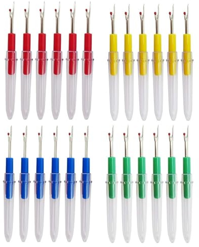 Kalsfisuia 24 PCS Stitches Sewing Tools Quick Stitch Unpicker Tool Opening Removing Seams and Hems Sewing Tool for Sewing Crafting Removing Threads