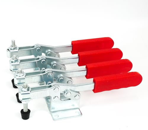 INGDAUM® 4 piezas GH-203P, abrazadera de palanca, fuerza de sujeción horizontal 227 kg (4, GH-203P)