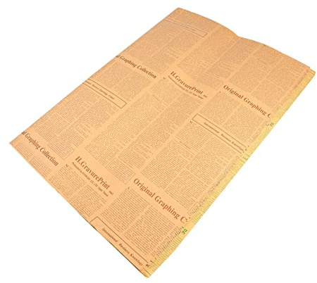 BESTYASH 20 Hojas de Papel de Obsequio Vintage Estilo Kraft para Envolver Ramos de Flores y Productos, Papel Rugoso Retro Adecuado para Embalaje y Decoración