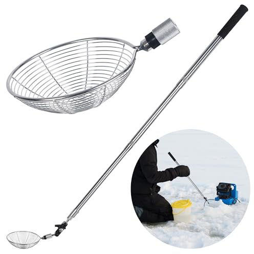 Adjustable Ice Fishing Scoop Skimmer Scooper, Ice Fishing Gear Accessories