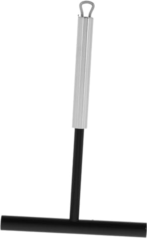 BAZEITFLOW Esparcidor de Masa para Crepes de Acero Inoxidable y Nylon Espátula Forma de T para Cocina Utensilio Reutilizable con Mango Ergonómico y Diseño Seguro para Panqueques