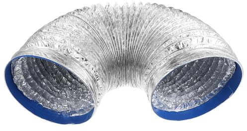 CLISPEED Tubo Flexible de Ventilación de Aluminio Resistente al Calor Diámetro para Secadora y Sistema Hvac Manguera Duradera y Reforzada para Extracción y Ventilación