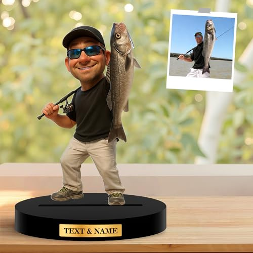 Figurine Cartoon Personalizzata con Foto, Decorazione da Scrivania in Acrilico, Personalizzato Cartone animato ritratto cornice Regali Personalizzati per Donna Uomo Cornice Famiglia personalizzata