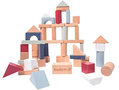 EverEarth 50 Stück Bausteine - Pastell EE33893 für Kinder ab 18 Monaten