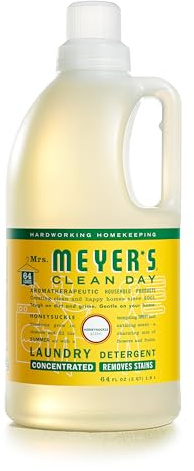 MRS. MEYER'S CLEAN DAY Laundry Detergent, Honeysuckle, 64 Fluid Ounce