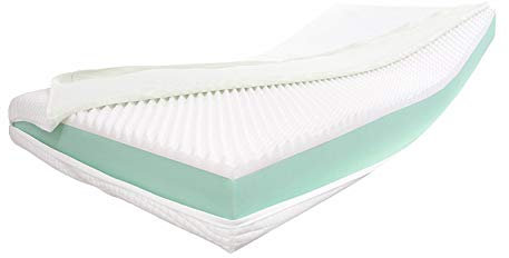 Dibapur® Visco Orthopädische Visco + Kaltschaummatratze (Hohes Raumgewicht) Auswahl x ca.16 cm Kern mit einem glatten 3D Air Fresh Bezug ca. 16,2 cm - Made in Germany (90x200 H3)