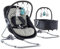 Engel & Storch Babywippe VIGO Baby Schaukelstuhl Babywiege mit abnehmbarem Bezug und Spielebogen - in Schwarz + Grau