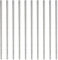 Rebower Totalmente Roscado Varilla 304 Inoxidable Acero Perno Prisionero Barra, [para Colgador U Pernos] - M4 x 180mm Macho Roscado/Plateado/Paquetes de 10