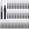 60 PCS Micro Eyebrow Brush with Cap, Disposable Eyelash Brushes Brow Lamination Brushes 360°Bendable Mascara Brush Mascara Wand for Lash Extension Tooth Cleaning