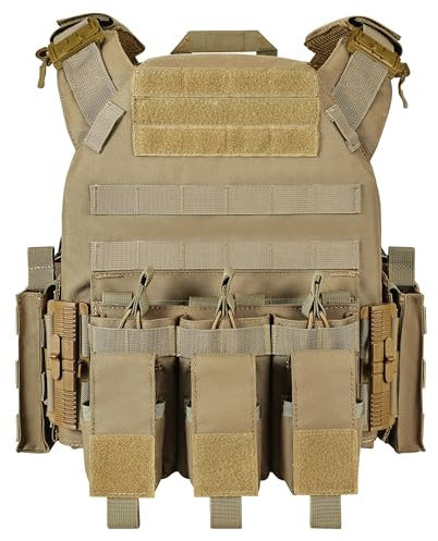 GFIRE Quick Release Lightweight Vest Adjustable Breathable Weighted Vest for Training(Brown)