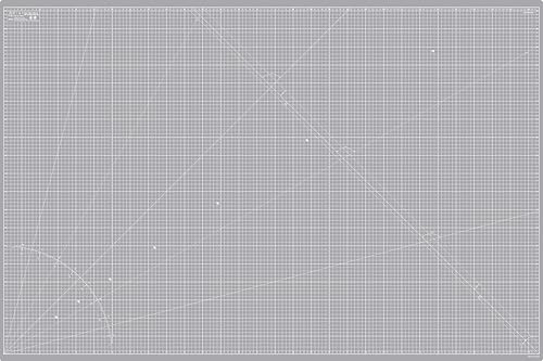 Elan Tappetino da Taglio 100x150 CM Grigio, Piano da Taglio, Tappetino Autorigenerante a 5 Strati, Tappeto Antitaglio PVC Riciclato, Cutting Mat