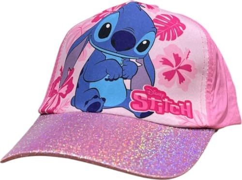 arlis Casquette de Baseball ​pour Fille en Stitch, Casquette de Baseball Réglable pour Fille - Casquette Enfant Chapeau Visière Confortable (FR/ES, Âge, Taille Unique, Casquette Stitch Rose)