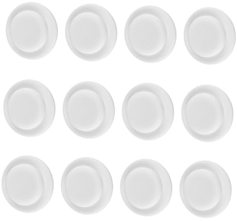 VICASKY Lot de 12 Set de Joints D'étanchéité en Silicone Blanc pour Biberons Large Ouverture Bébé, Accessoires Anti-fuites Résistants la Chaleur, Disques Scellage Pratiques