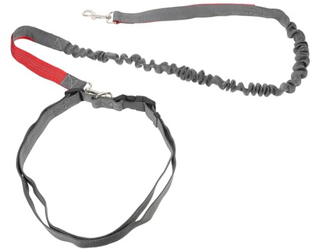 Hemobllo Guinzaglio per Cani da Jogging Elastico e Regolabile con Doppia Fibbia in Metallo per Passeggiate Mani Libere Adatto Tutte le Razze