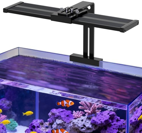 hygger Luce Acquario a Spettro Illuminazione LED per acquari,19W Spettro Luce LED per Acquario Marini 24/7 Lampada Aquarium LED da 30-50cm Tank