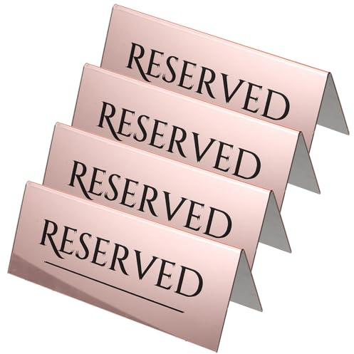 Amosfun Cartelli per Posti Riservati in Acrilico 4 Pezzi 17Cm X 6.5Cm per Gestione Ospiti e Tavoli Pranzo in Ristorante e Matrimonio