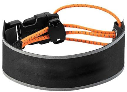Vilgftyiet TPU+Nylon Ciclismo Leg Band Cinghie per Biciclette - 22cm Regolabile Caviglia Bande Bind Bands, Grasso & Alta Visibilità Nero Pantaloni Clip per Sport Outdoor e Pendolarismo