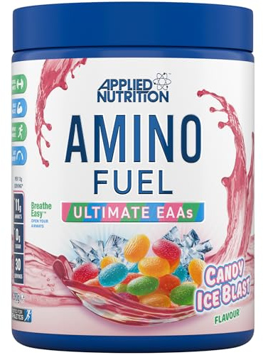Applied Nutrition Essential Amino Acid (EAA) Powder Supplement Maximize Muscle Growth, 11 g Per Serving with BCAA’s, Candy Ice Blast, 390 g
