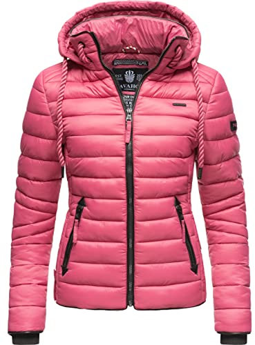 Navahoo Damen leichte Übergangsjacke Steppjacke mit Kapuze Lulana Berry Gr. S