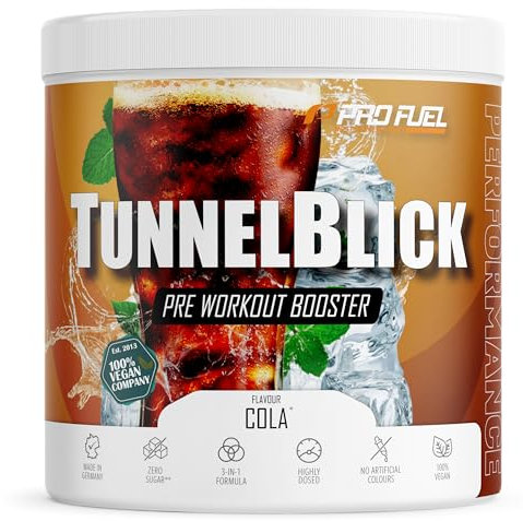Pre-Workout-Booster³ COLA 440g - unglaublich lecker - TUNNELBLICK Trainingsbooster³ mit Citrullin, Arginin, Taurin, Koffein, Guarana und Magnesium - optimal hochdosiert - 100% vegan
