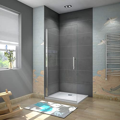 AICA paroi de douche pivotante 85x180cm en 6mm verre anticalcaire paroi de douche Hauteur 180cm