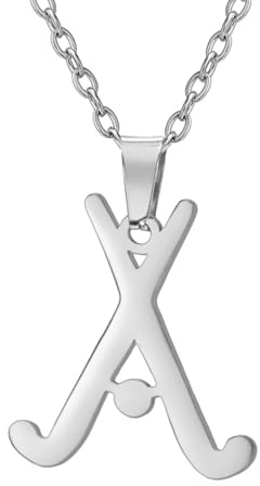 TEAMER Collana di Hockey Anello di Hockey Resizable Ciondolo sportivo di Hockey su ghiaccio in acciaio inox Ispirazione unica Hockey Gioielli per donne uomini (Collana Hockey - Argento)
