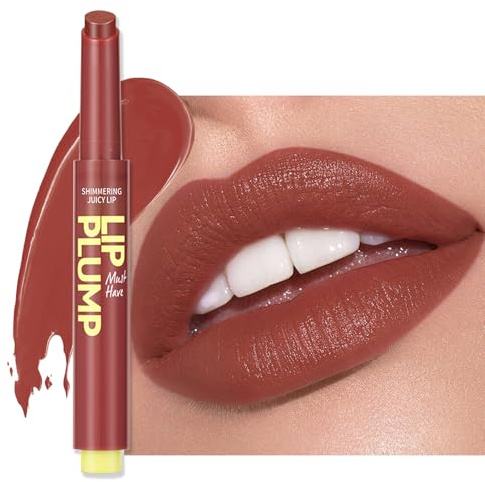 Erinde 2 i 1 läppstift & läppbalsam, 24 timmars hållbarhet Långvarig läppstift, Vattenbeständig fuktgivande läppglans, Vårdande läppmakeup stick med skimrande effekt