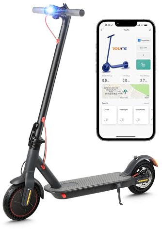 Mankeel Electric Scooter for Adults - Foldable E-Scooter with 8.5/10 Inch Solid Tyres, 30-50 km Range, App Control, 20 km/h, Ideal for Teenagers and Adults (350w/8.5inch/36V/7.8AH)