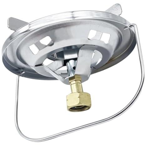 BESPORTBLE Estufa de Gas Portátil para Camping Quemador de Estufa de Metal Antiviento Plegable Resistente al Calor para Senderismo y Picnic al Aire Libre