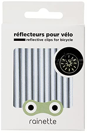 Rainette | Réflecteurs pour Roues de vélo | Argent | Réflexion à 360° | 12 pièces