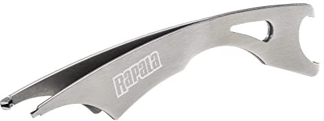 Rapala - Angelzange RCD Mini Split Ring Tool - Angelzubehör aus Edelstahl - Angelausrüstung für kleine Gebrochene Ringe - Leicht und Ergonomisch - Eingebauter Flaschenöffner - 8cm - Grau