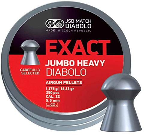 JSB Diabolo Exact Jumbo Heavy .22 Cal, 18.13 gr.- 250 Ct.