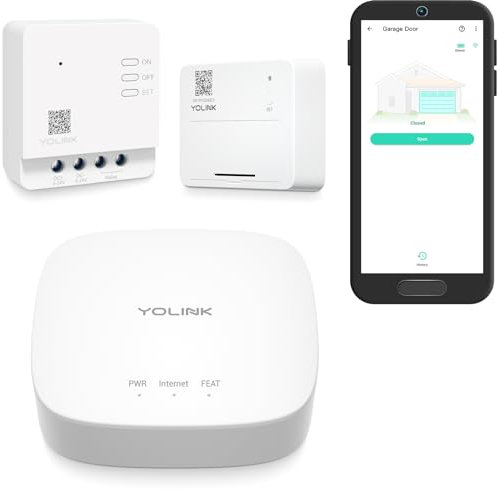 YoLink Security Home Security Surveillance System with LoRa Activation for Home - White - YS1603-UC + YS4906-UC + YS7705-UC