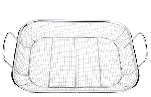 BBQ Wire Basket, Stainless Steel Grill Basket, BBQ Grilling Mesh Rack Home Outdoor