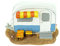 Taschen UDO Schmidt Spardose Wohnwagen 14 cm Reisekasse Urlaubsspardose, Mehrfarbig, 9 x 14 x 11 cm