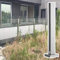 Geländerpfosten Glasklemme Glas-Geländerpfosten 64 89 102 140 153 Cm, Stabiles Ende Mitte Ecke Säule Plattenklemme, Außenbereich Balkon Terrasse Treppe Bodenzapfen Schlitz Balustrade ( Color : End pos
