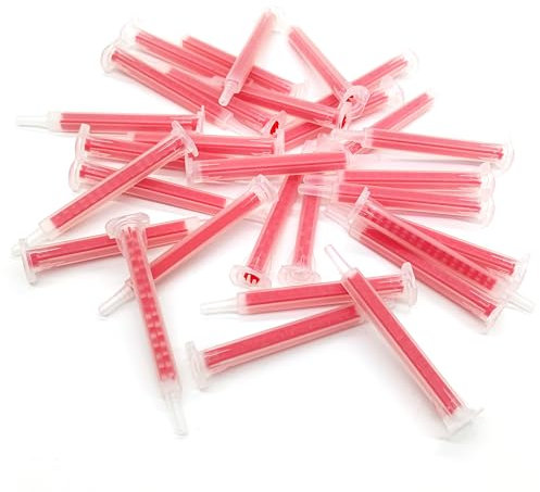 XCSJ 30Pcs Mischerdüsen 1:1 Mischdüse Mischerspitzen Kunststoffkleber Mischrohr Mischerdüse Mixtüllen Mischdüsen Statikmischer Mischertülle FMA06-16 für 2K AB-Klebestiftpistole