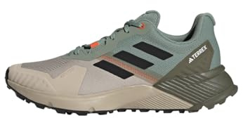 adidas Men's Terrex Soulstride Trail Running Shoes, Silver Green/core Black/semi Impact Orange, 9 UK
